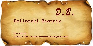 Dolinszki Beatrix névjegykártya